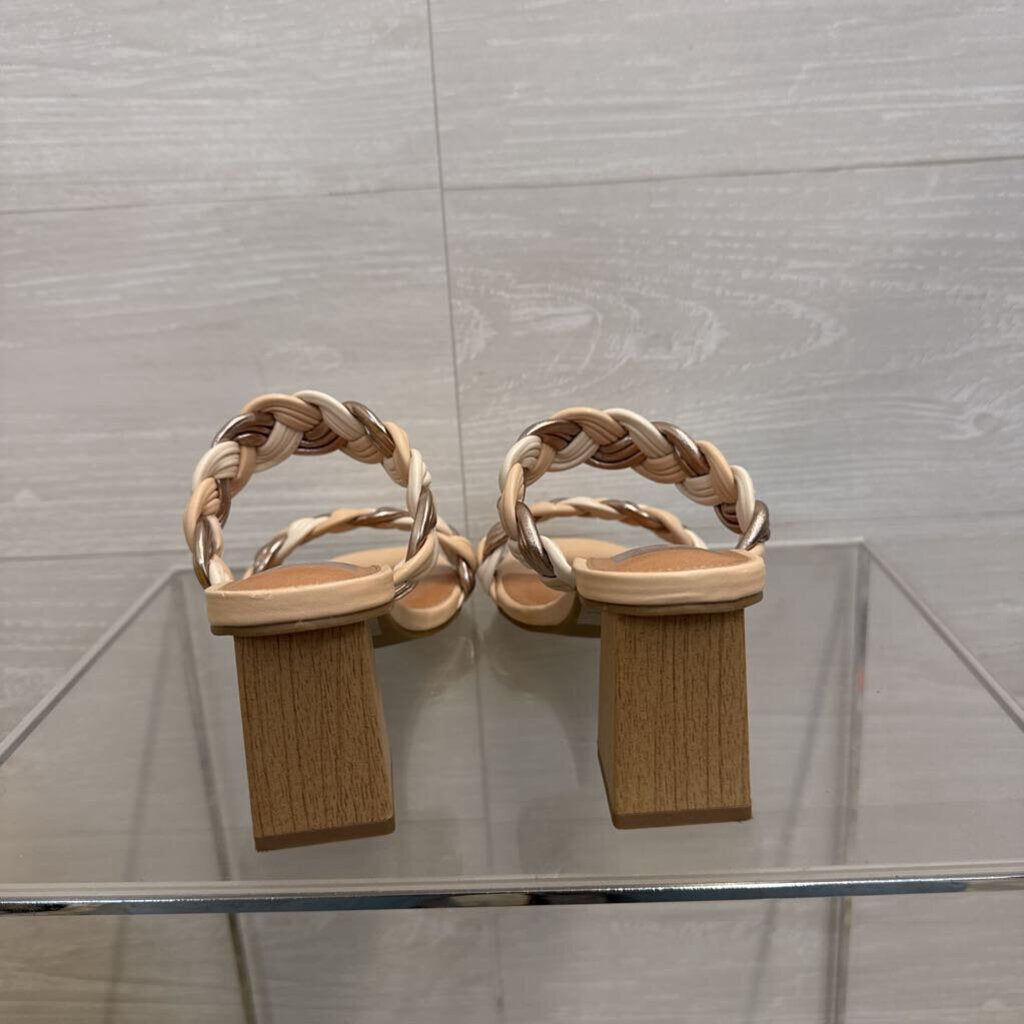 Dolce Vita Cream Paily Braided Block Heels 7