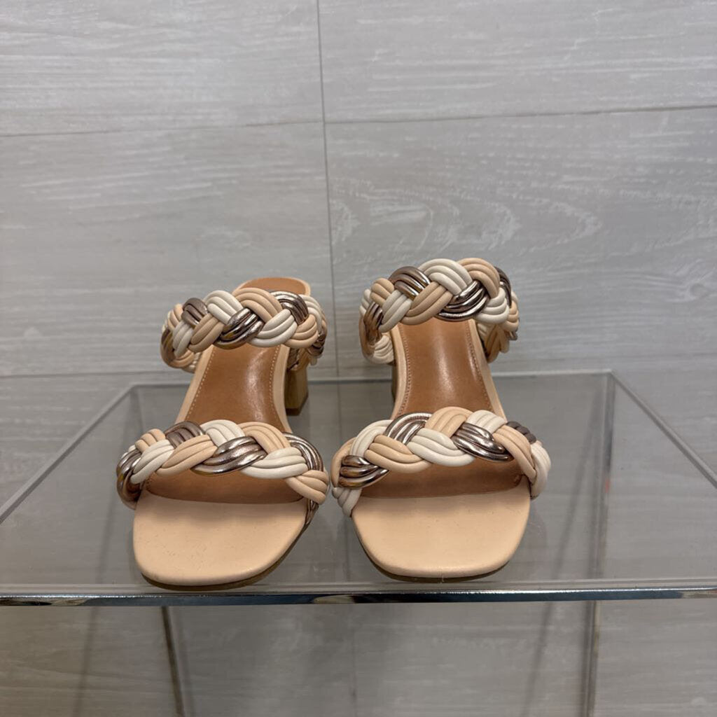 Dolce Vita Cream Paily Braided Block Heels 7