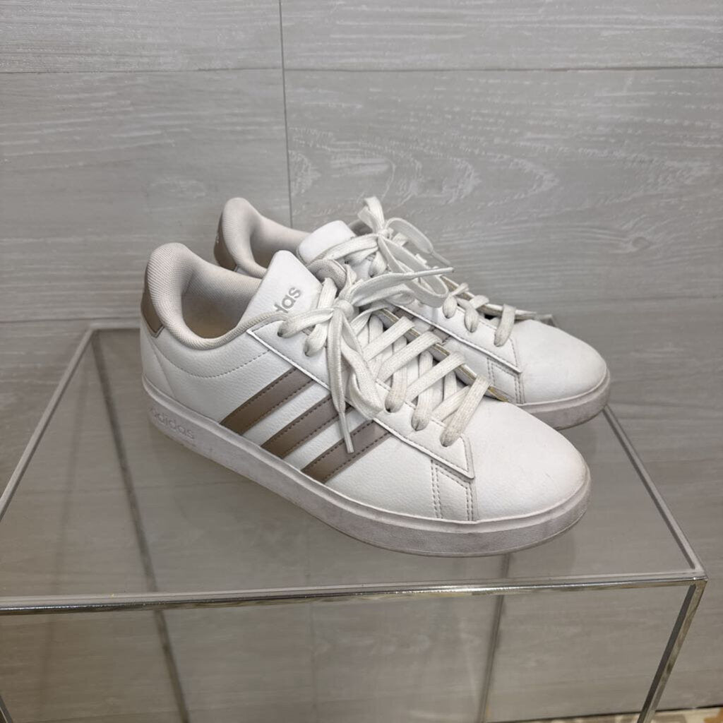 Adidas White Grand Court Cloudfoam Sneakers 7.5