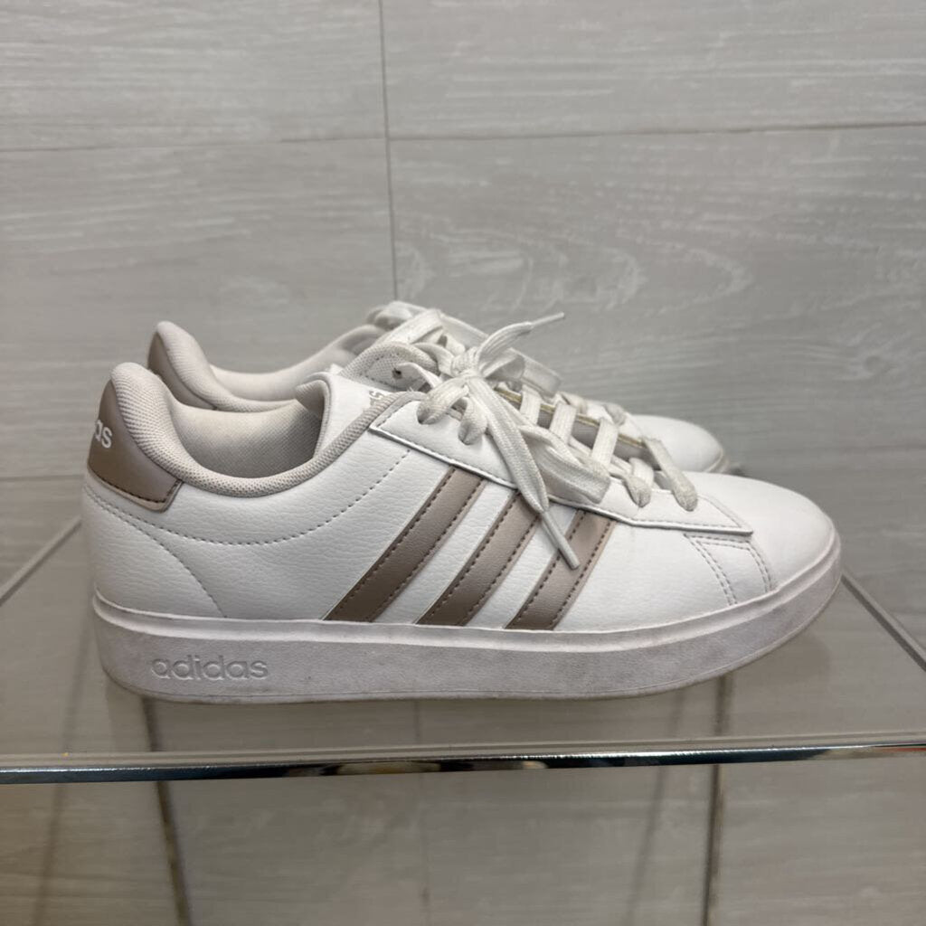 Adidas White Grand Court Cloudfoam Sneakers 7.5