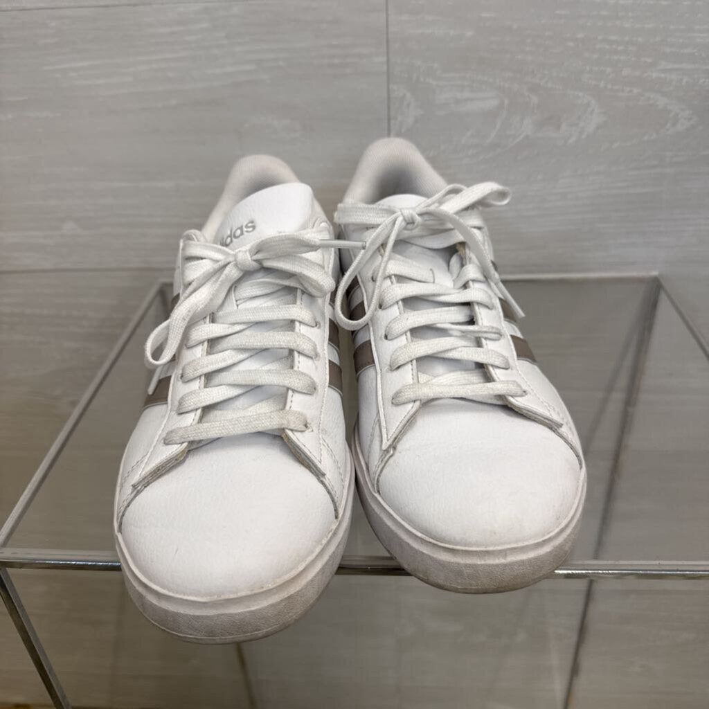 Adidas White Grand Court Cloudfoam Sneakers 7.5
