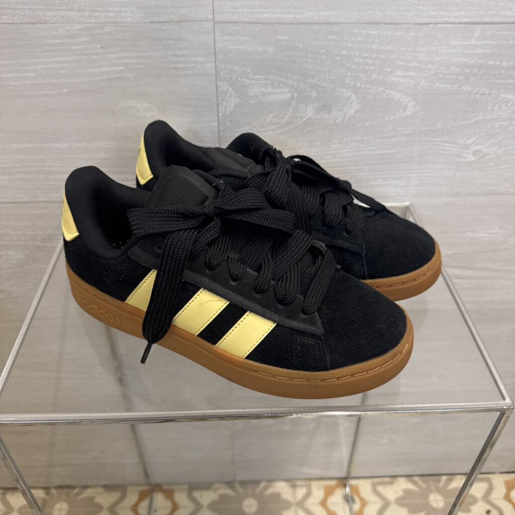 Adidas Black/ Yellow Suede Grand Court Alpha 00s Sneakers 8