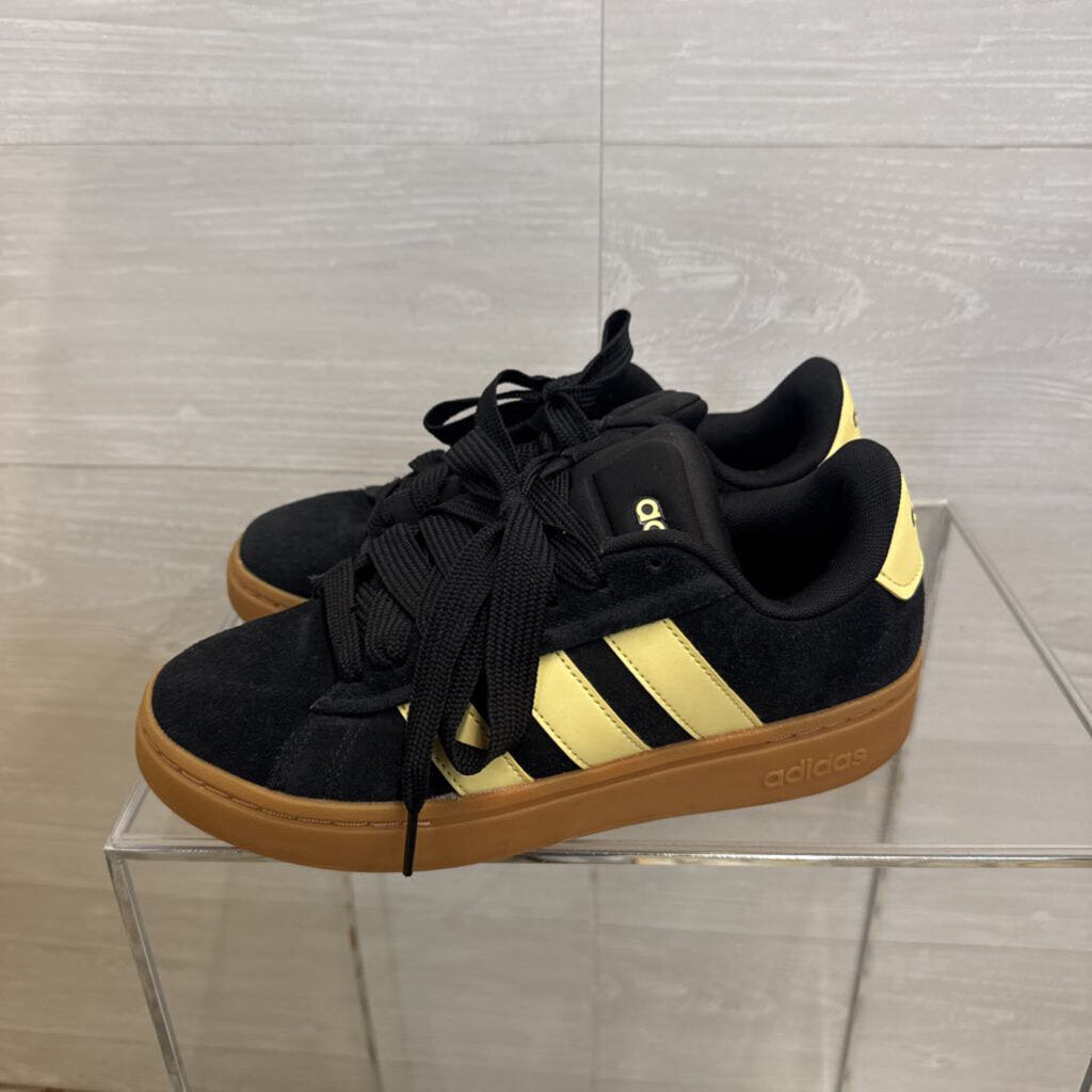 Adidas Black/ Yellow Suede Grand Court Alpha 00s Sneakers 8