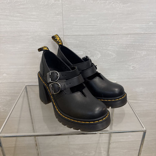 Dr. Martens Black Leather Eviee Mary Jane Shoes 7