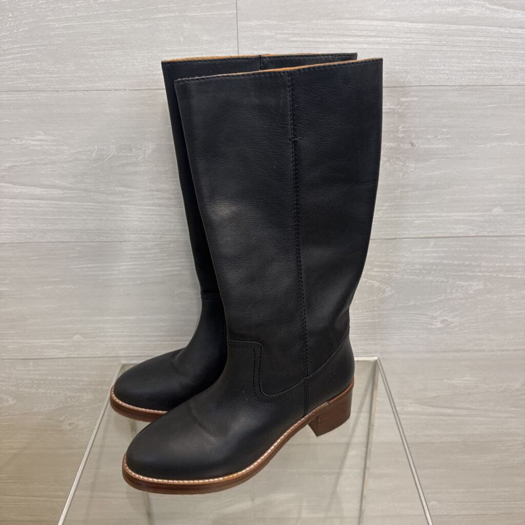 Frye Black Leather Andrea 14R Tall Boots 8