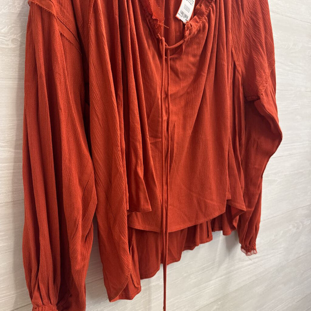 Miou Muse Orange Long Sleeve Top Large