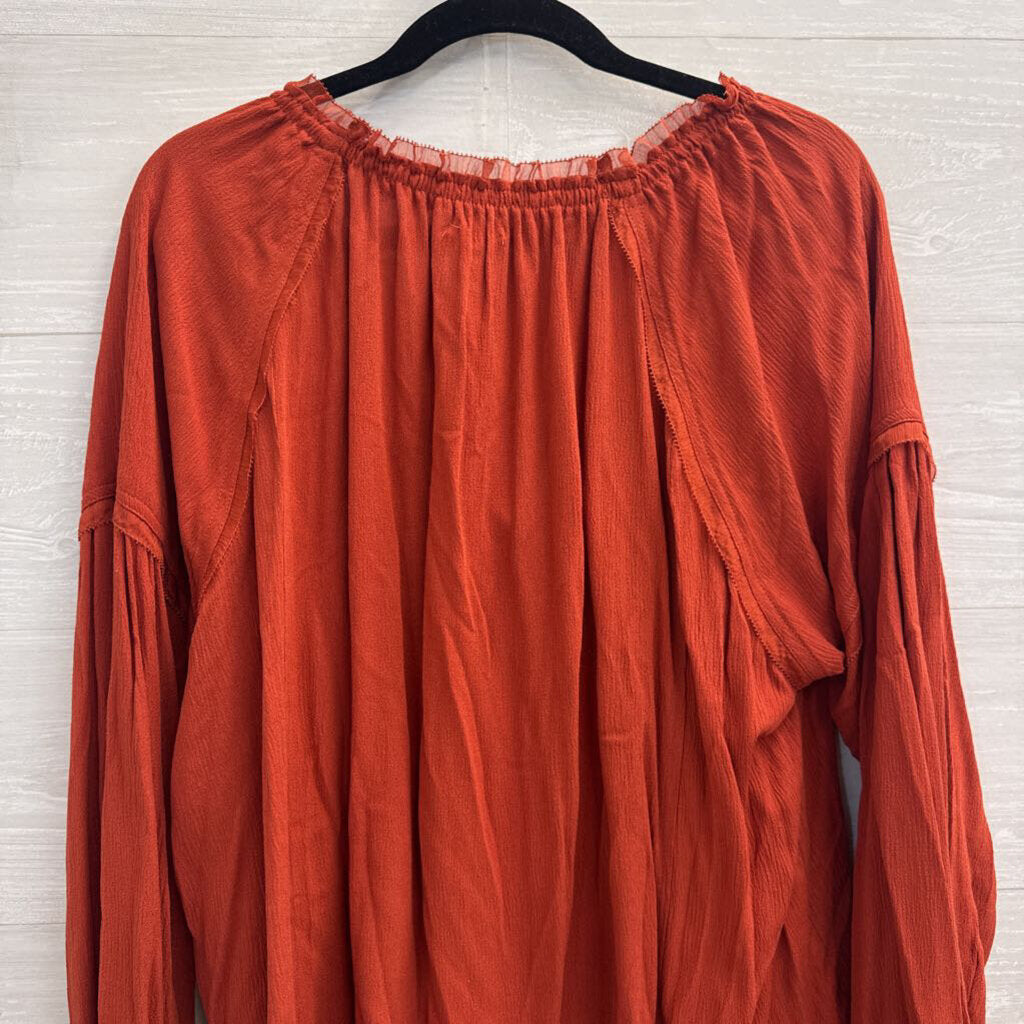 Miou Muse Orange Long Sleeve Top Large