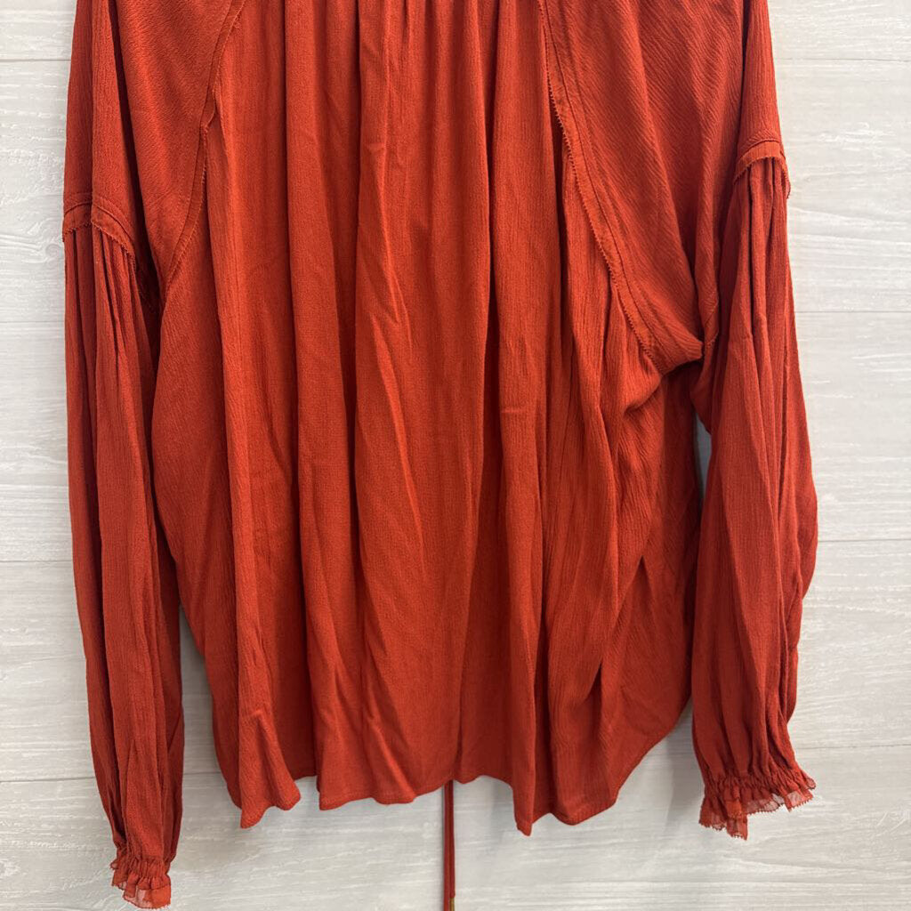 Miou Muse Orange Long Sleeve Top Large
