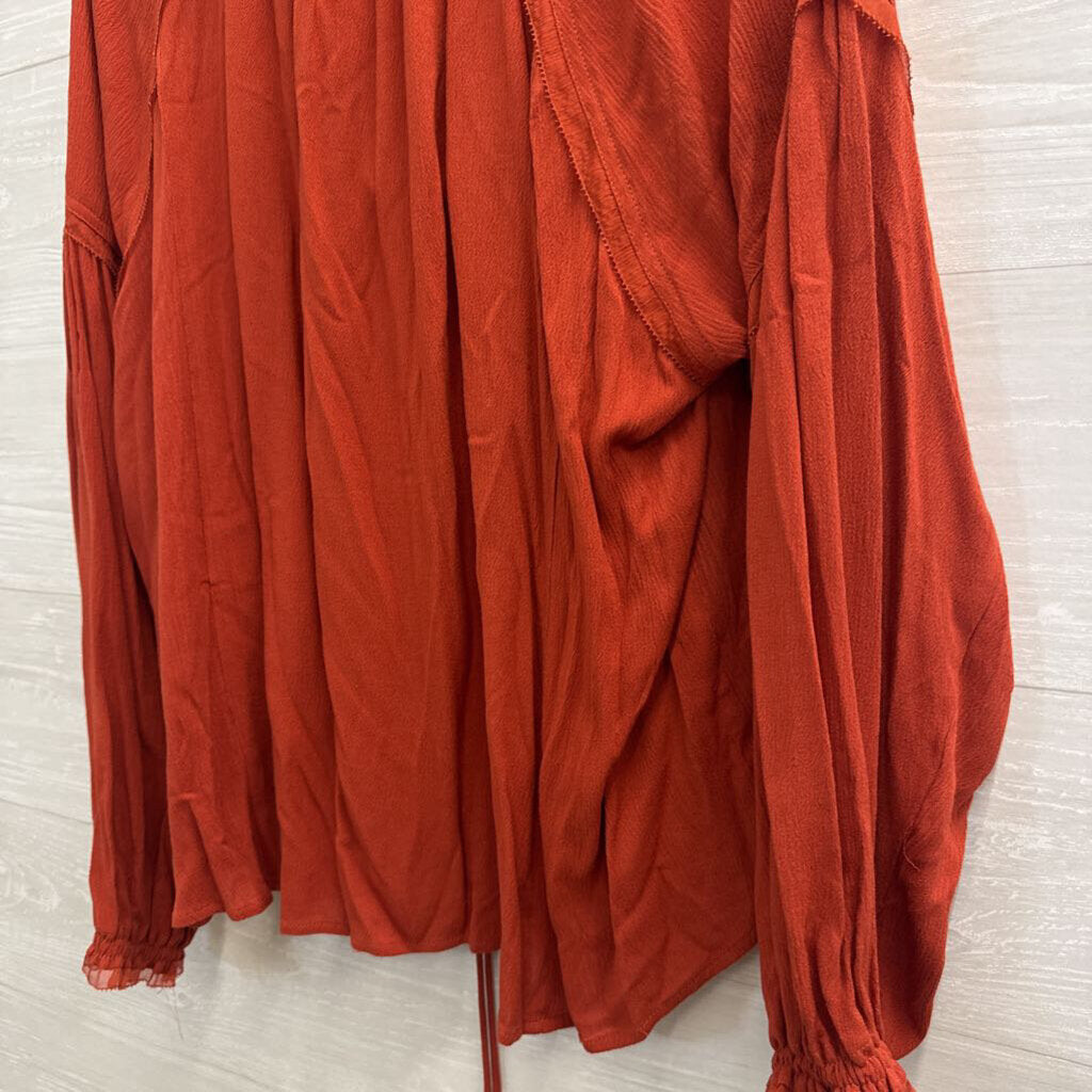 Miou Muse Orange Long Sleeve Top Large