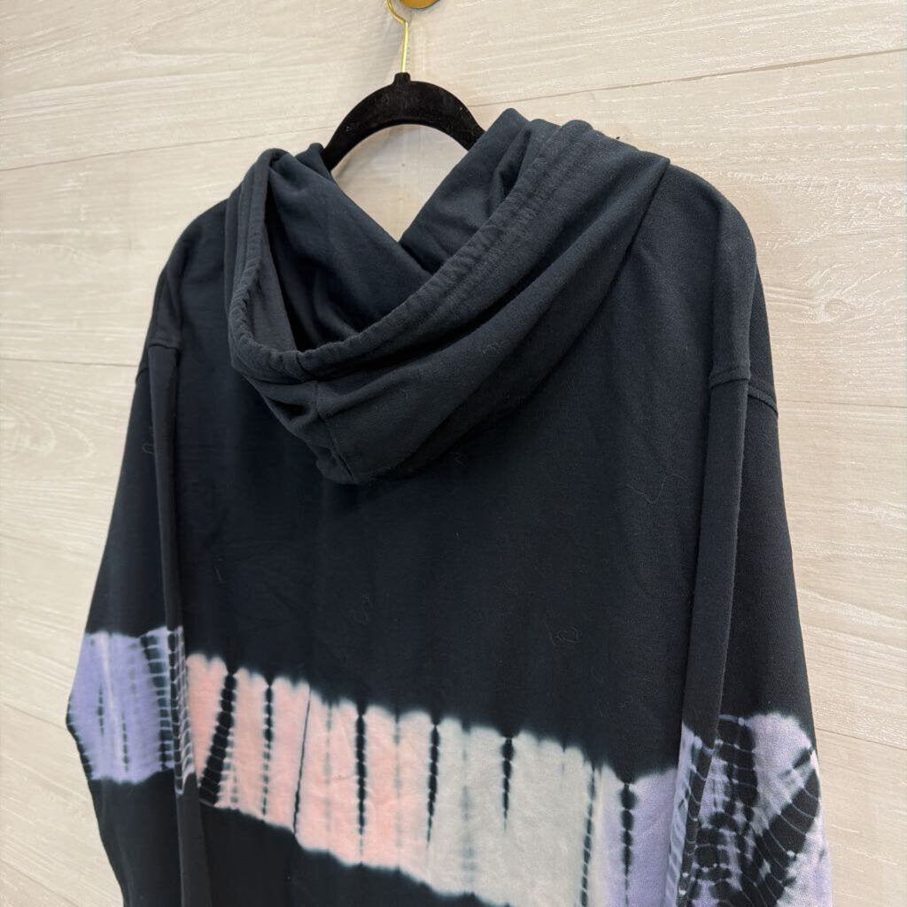 Orginial Use Blue Tie Dye Stripe Hoodie Large