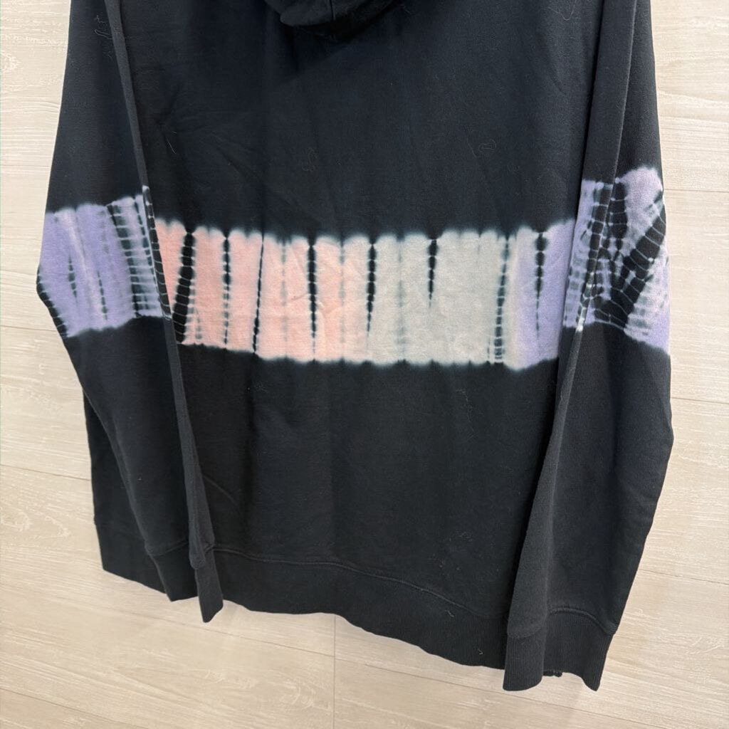 Orginial Use Blue Tie Dye Stripe Hoodie Large