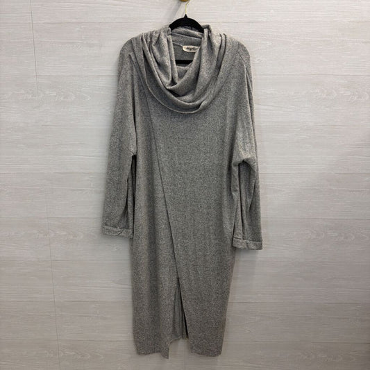 Haptics Grey Soft Knit Over The Shoulder Split Top One Size
