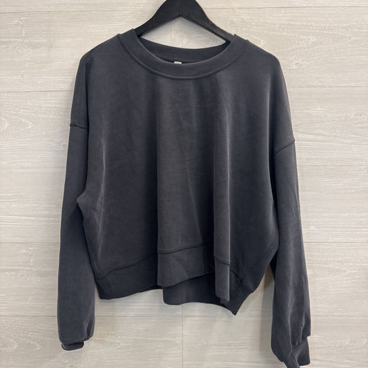 Lululemon Grey Softstreme Perfectly Oversized Cropped Crewneck Pullover 10