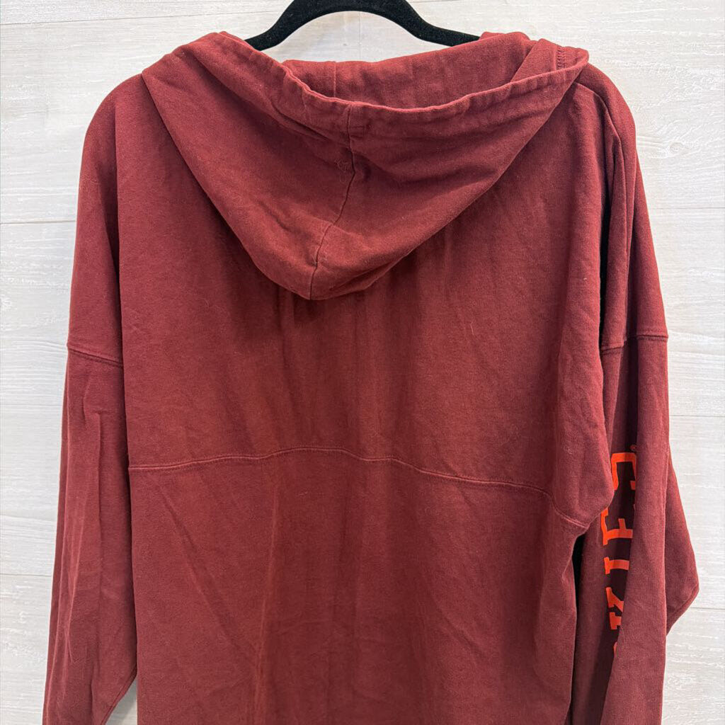 Knights Apparel Burgundy Virginia Tech Hooded Pullover Large