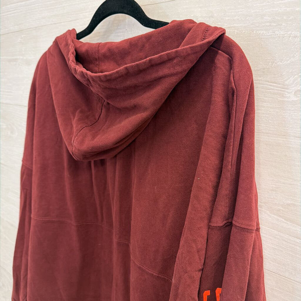 Knights Apparel Burgundy Virginia Tech Hooded Pullover Large