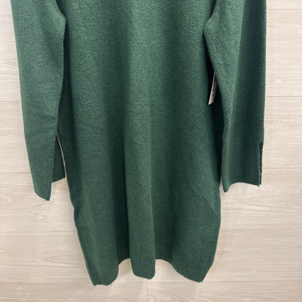 MSK Green Soft Knit Long Sleeve Sweater Dress Large