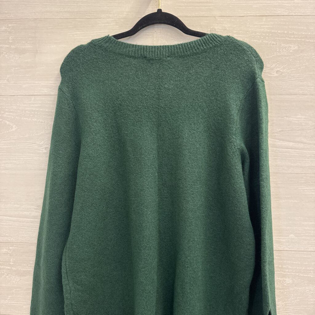 MSK Green Soft Knit Long Sleeve Sweater Dress Large