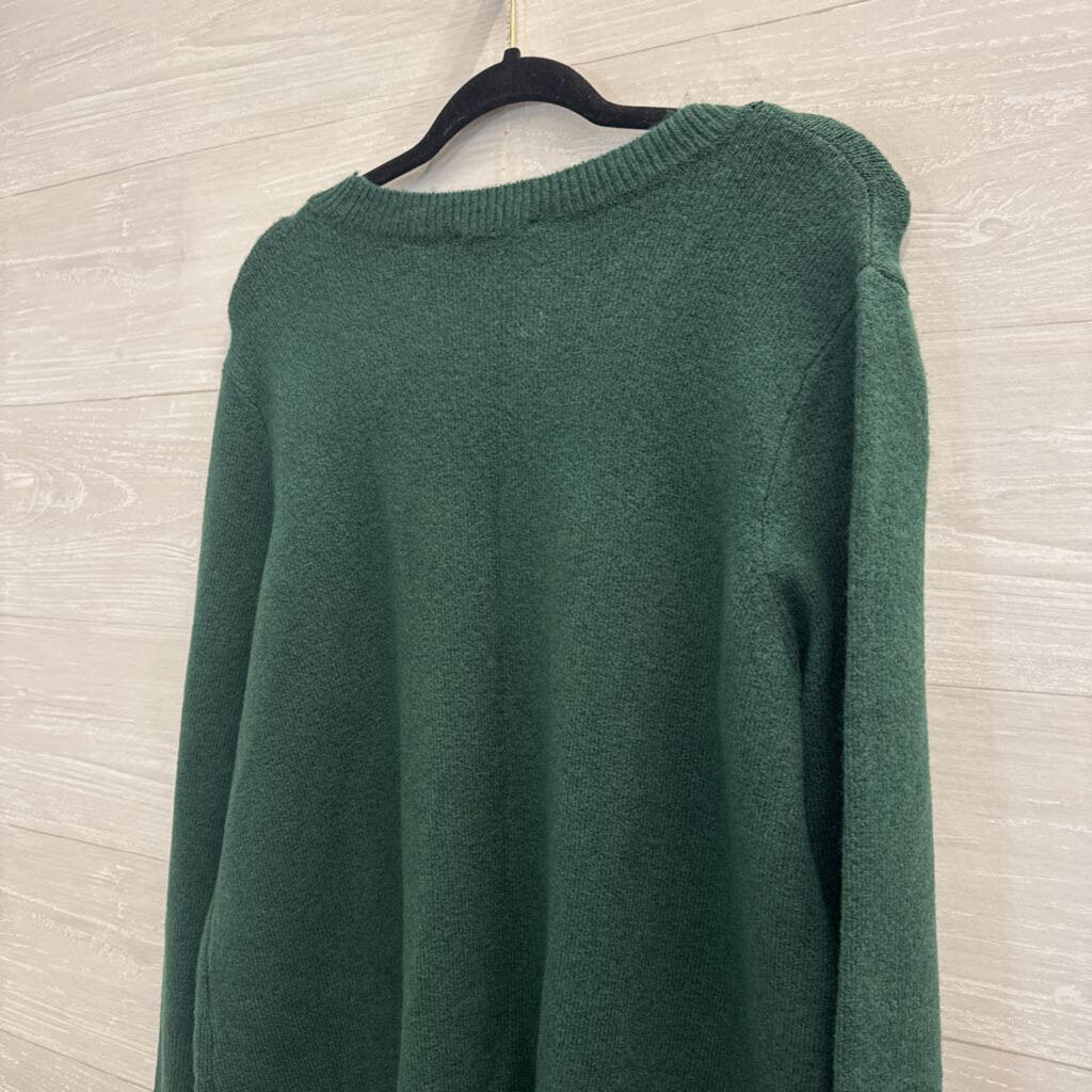 MSK Green Soft Knit Long Sleeve Sweater Dress Large