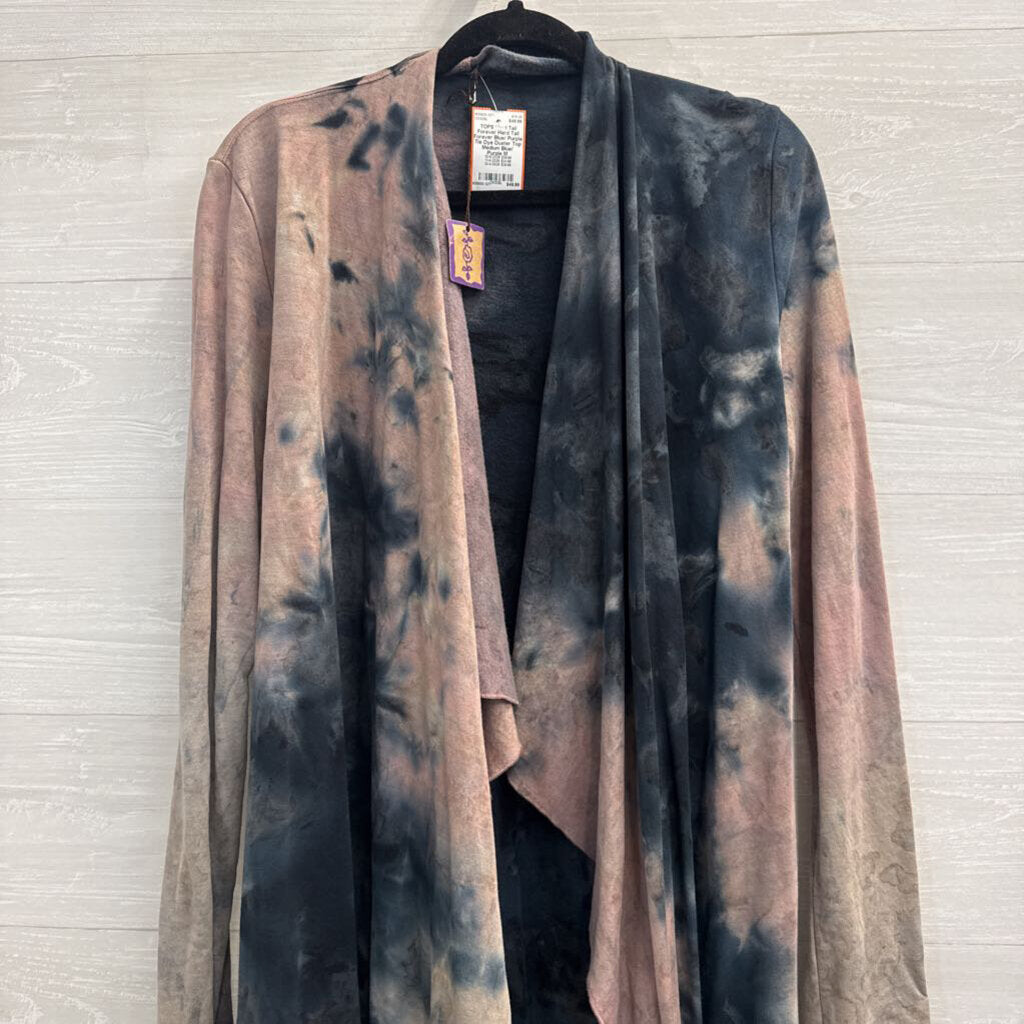 Hard Tail Forever Blue/ Purple Tie Dye Duster Top Medium