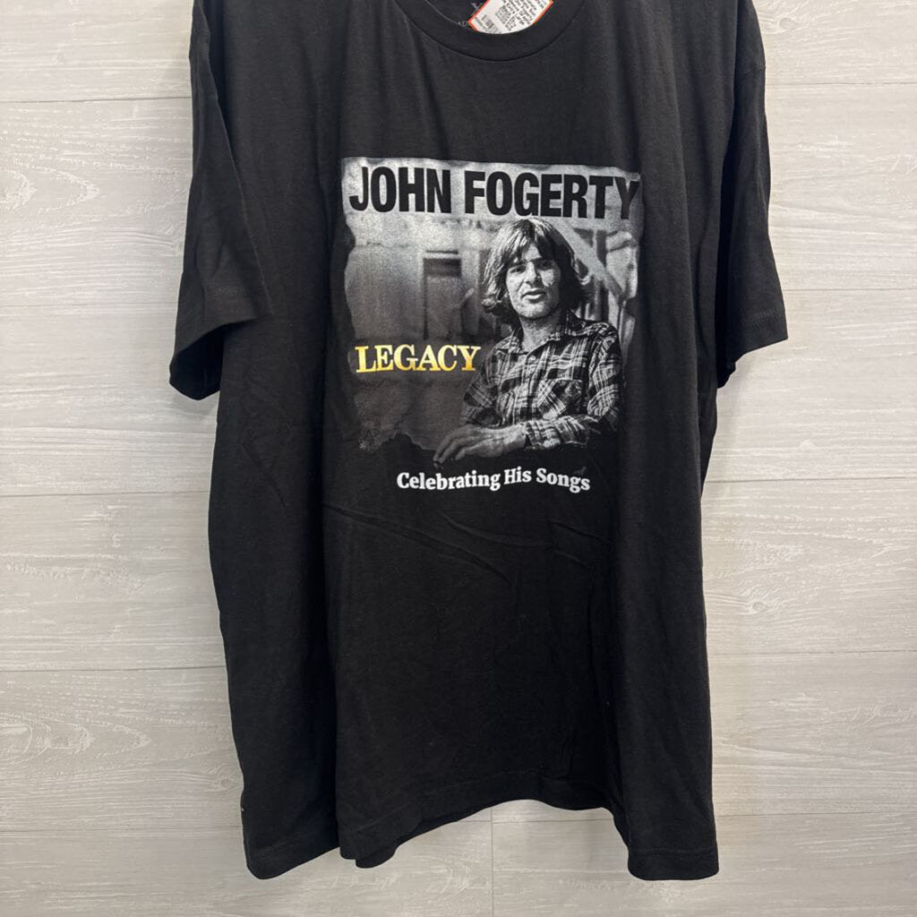 Fortunate Son Black John Fogerty Short Sleeve Graphic Tee Extra Large