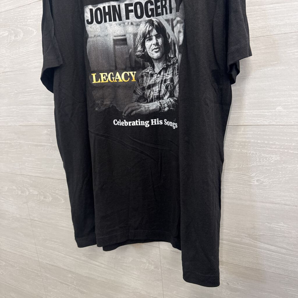 Fortunate Son Black John Fogerty Short Sleeve Graphic Tee Extra Large