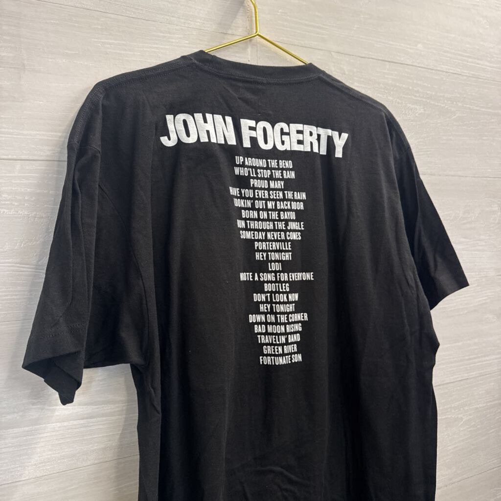 Fortunate Son Black John Fogerty Short Sleeve Graphic Tee Extra Large
