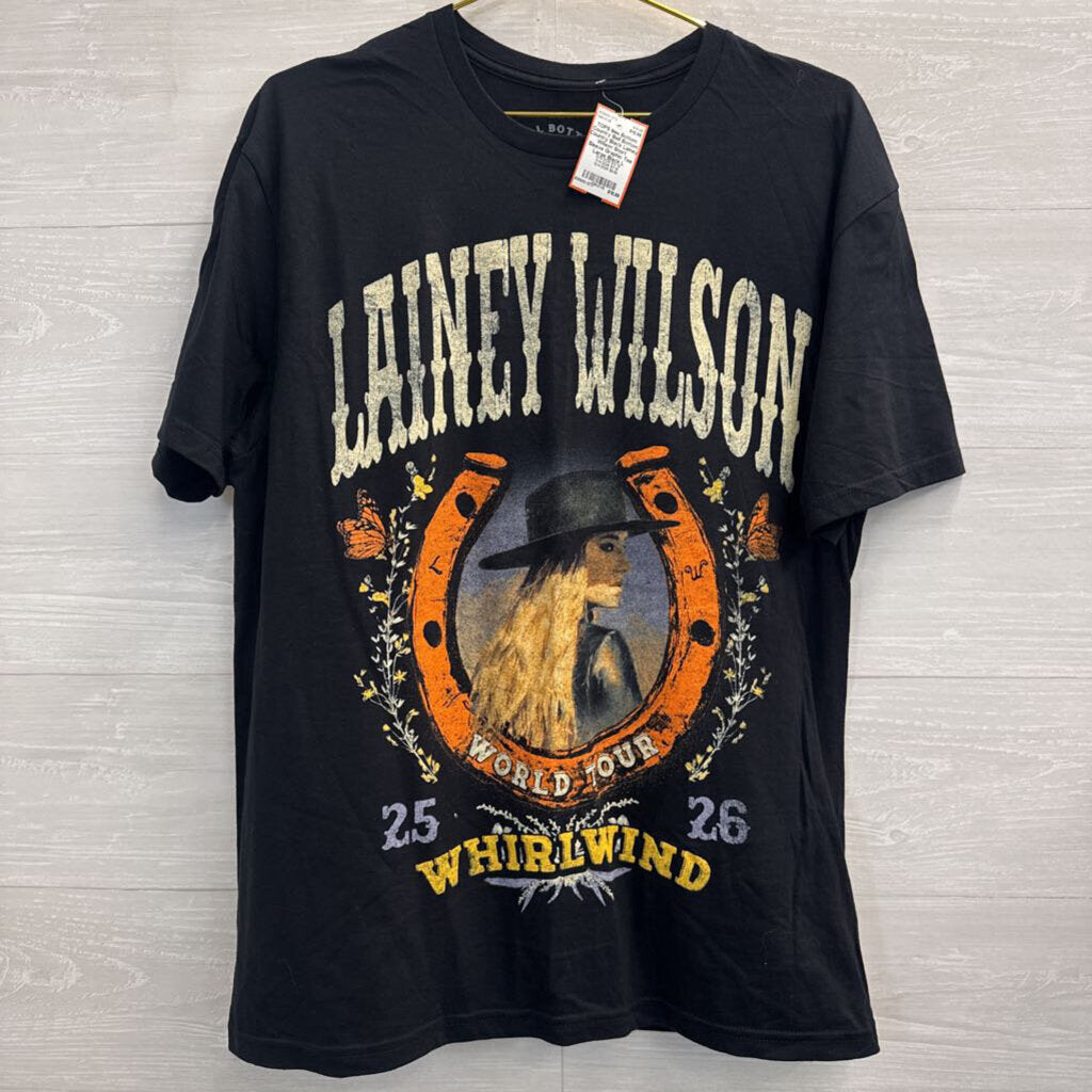 Bell Bottom Country Black Lainey Wilson Short Sleeve Graphic Tee Large