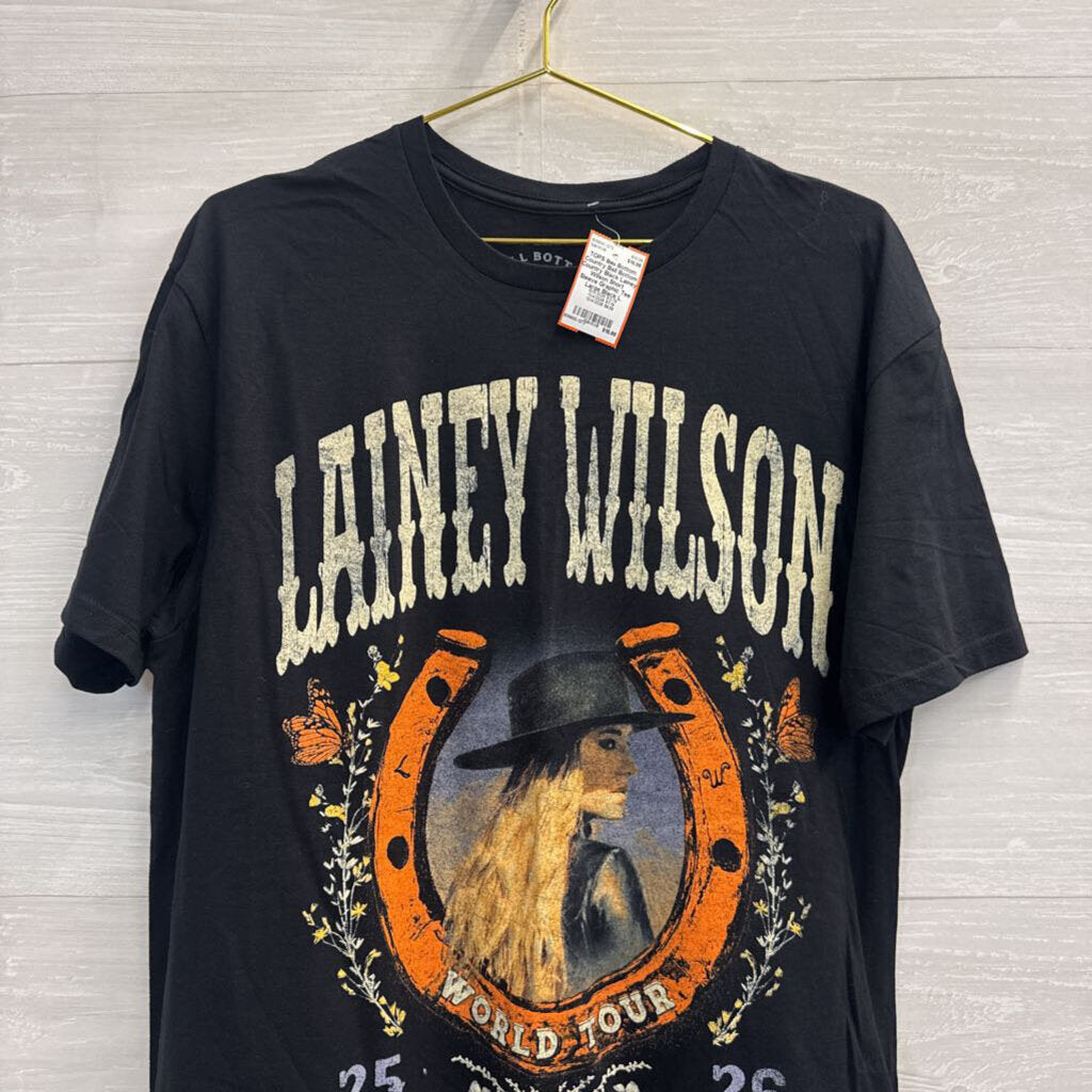 Bell Bottom Country Black Lainey Wilson Short Sleeve Graphic Tee Large
