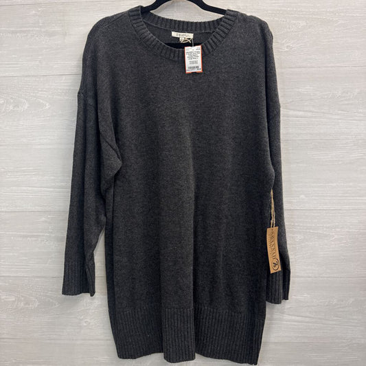 Z Supply Grey Knit Long Sleeve Sweater Dress Large