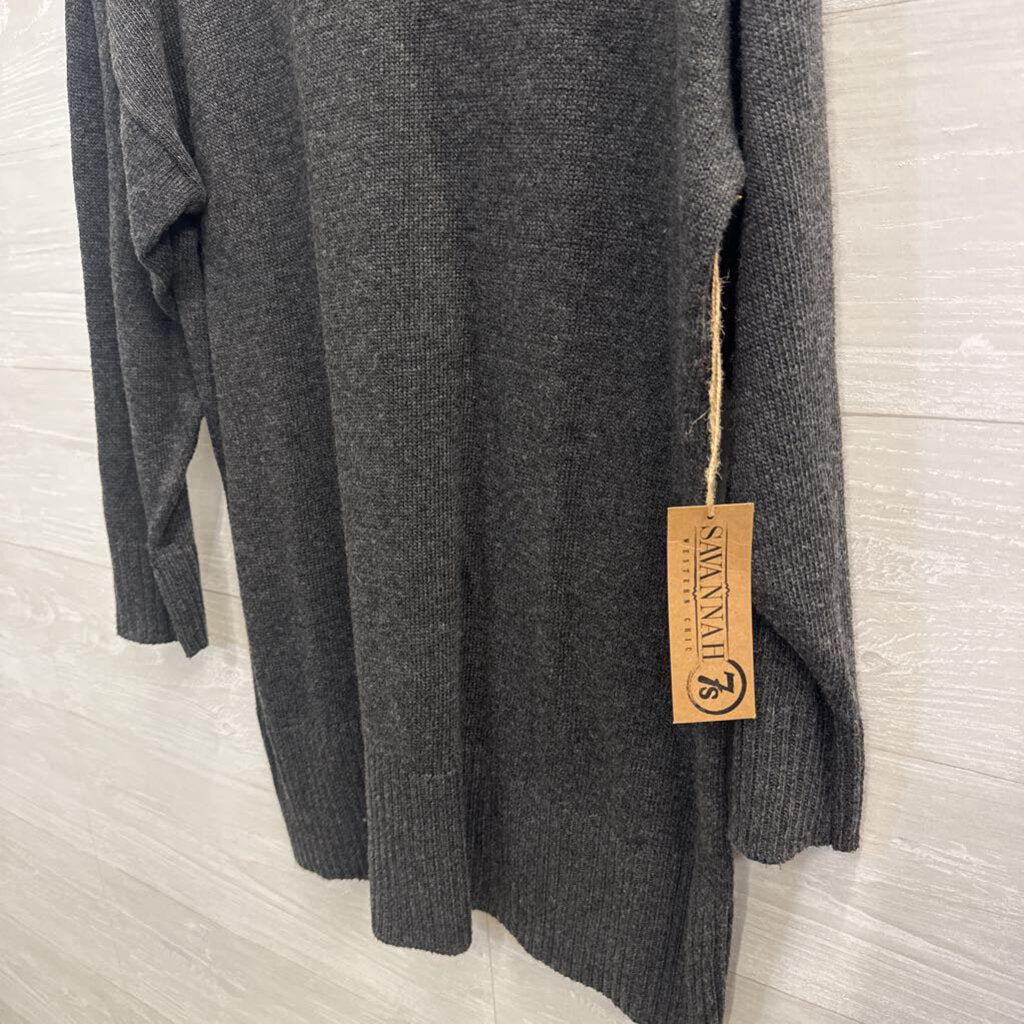 Z Supply Grey Knit Long Sleeve Sweater Dress Large