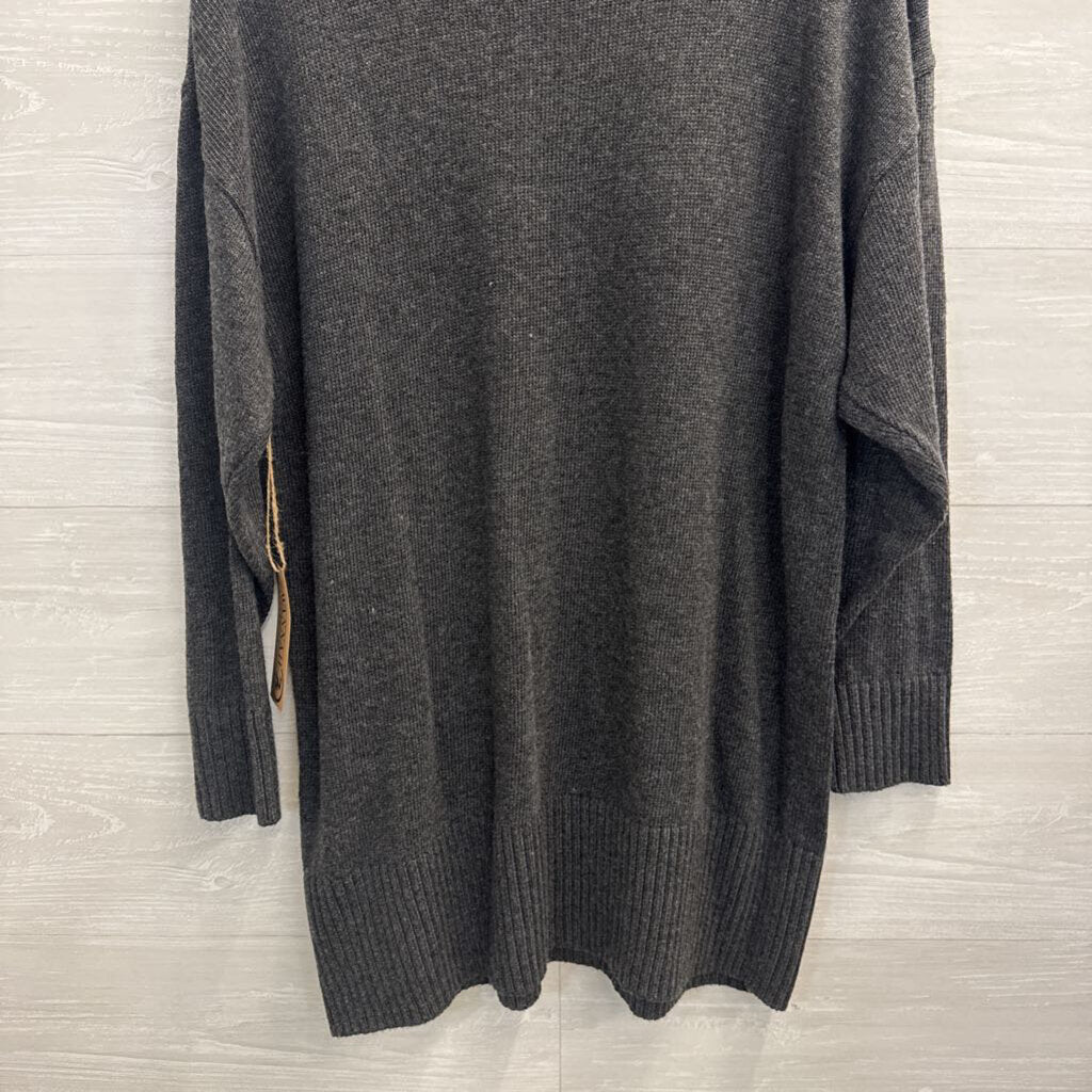 Z Supply Grey Knit Long Sleeve Sweater Dress Large