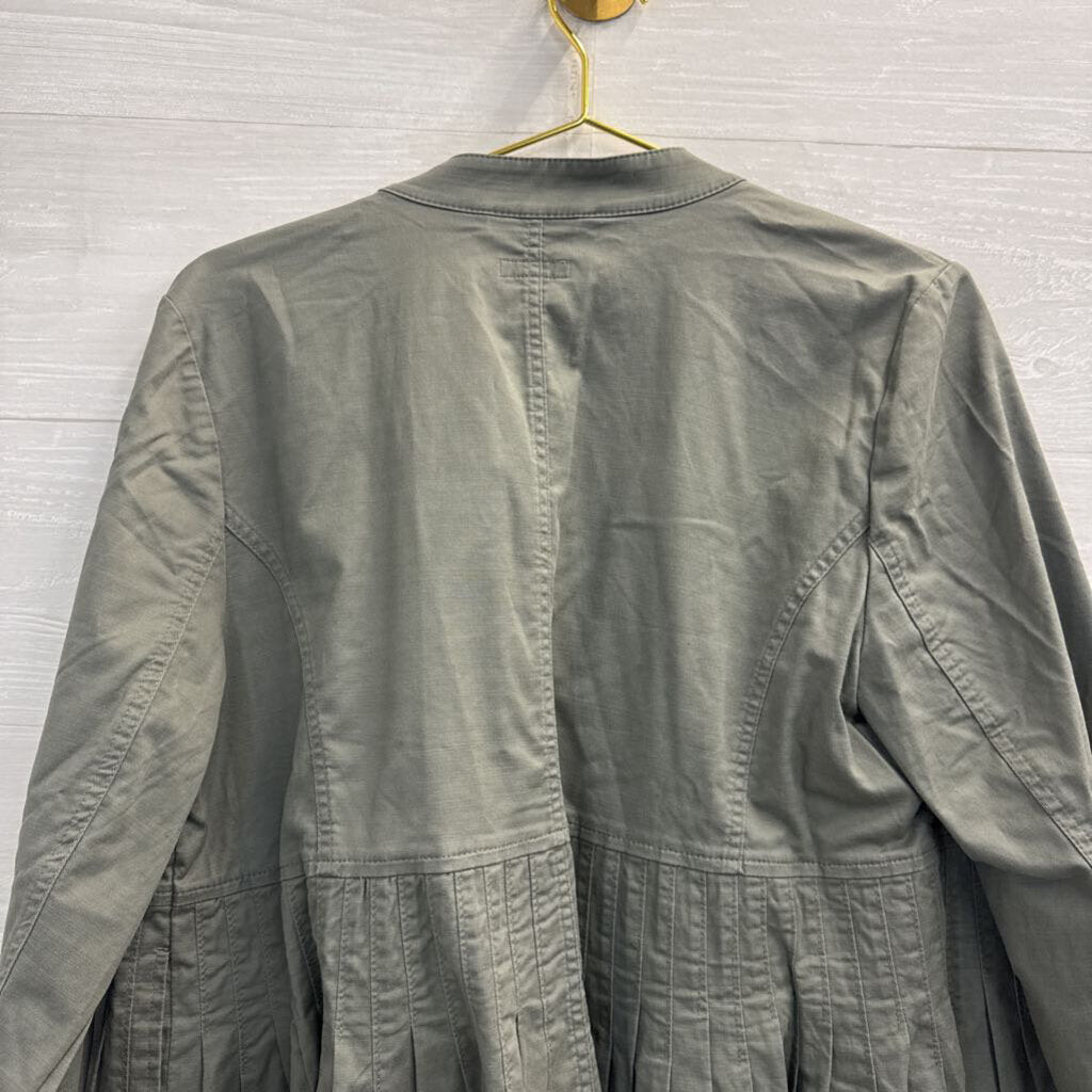 J Jill Green Military Peplum Jacket Medium