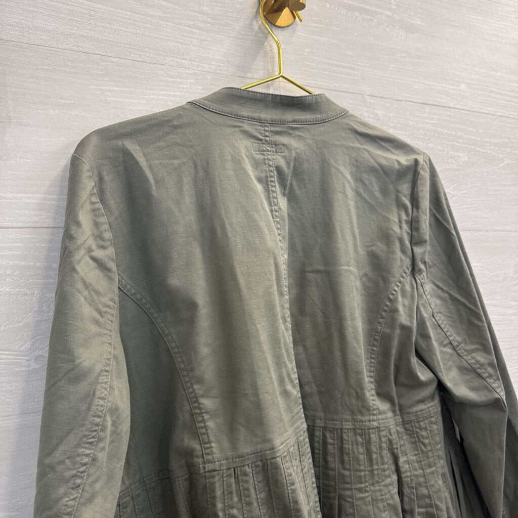 J Jill Green Military Peplum Jacket Medium