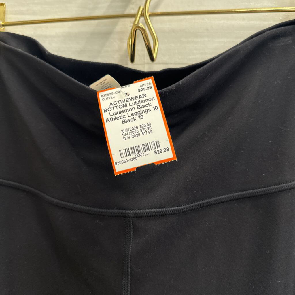 Lululemon Black Athletic Leggings 10