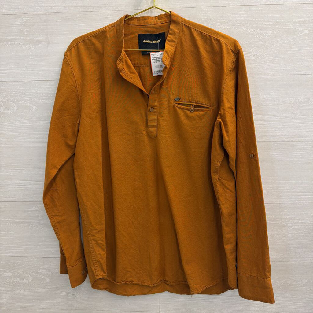 Eagle Bird Brown Long Sleeve Top XXL