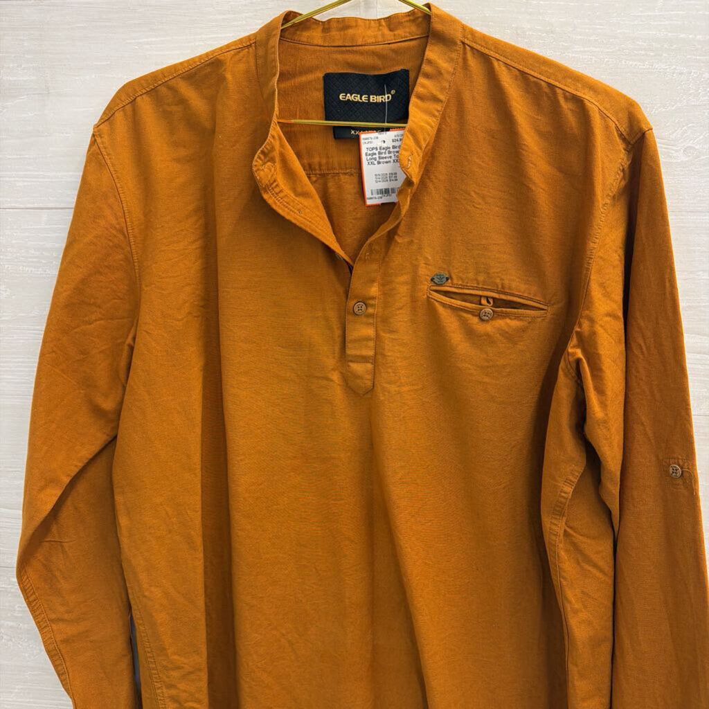 Eagle Bird Brown Long Sleeve Top XXL