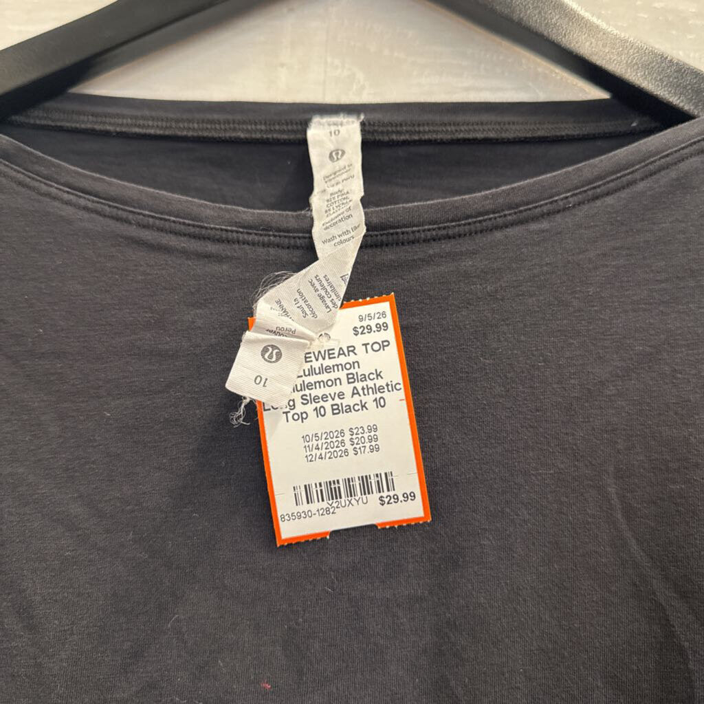 Lululemon Black Long Sleeve Athletic Top 10