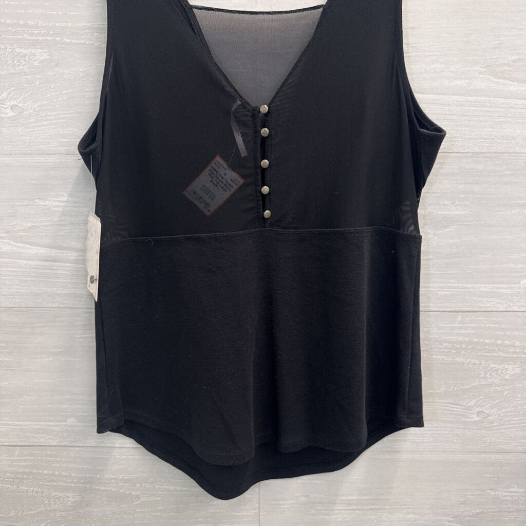 Free People Black Tank Top Large