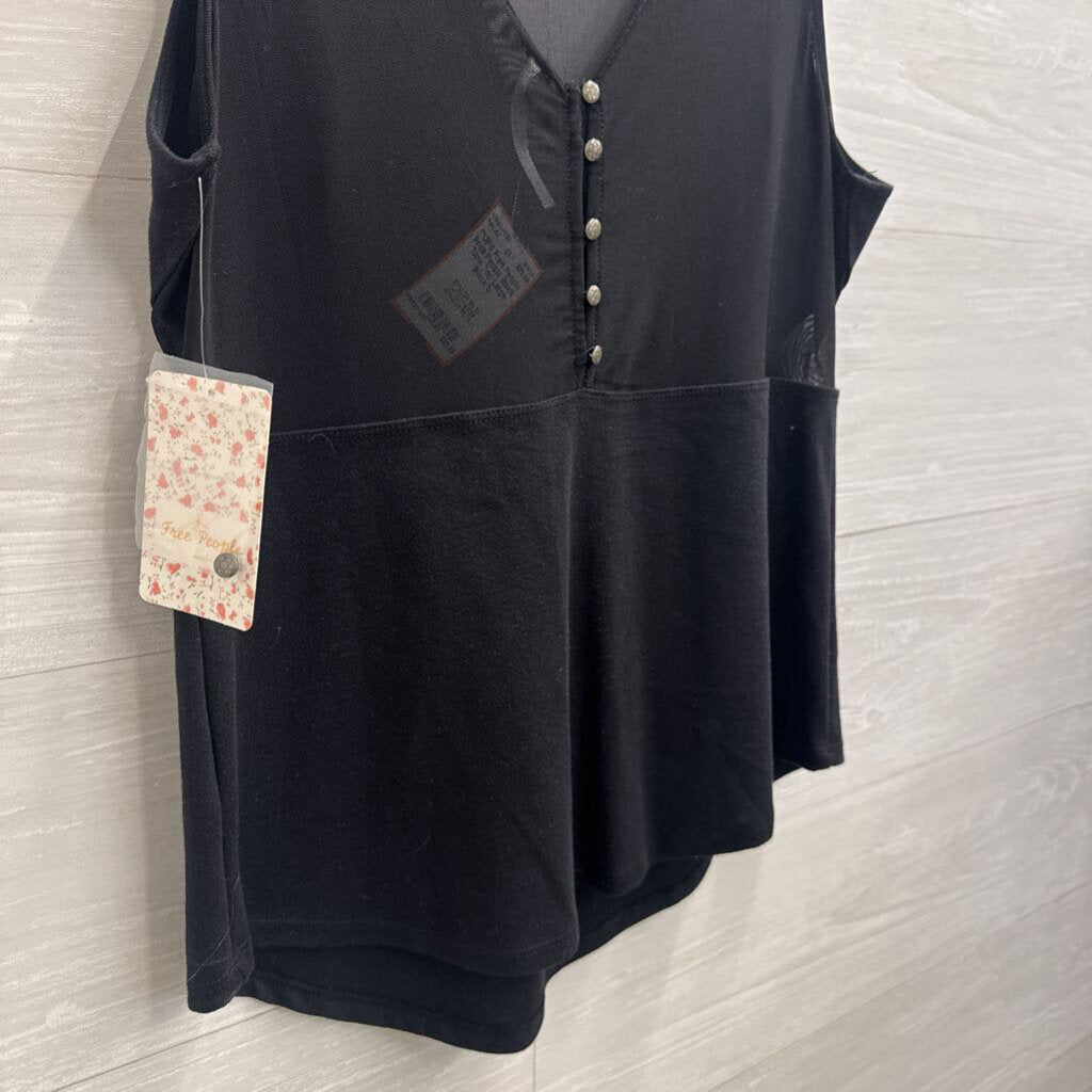 Free People Black Tank Top Large