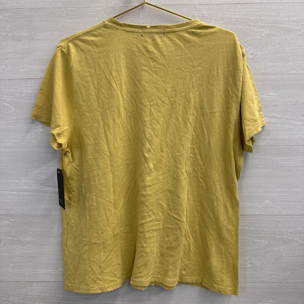 Junk Food Clothing Yellow/ Red Guns N Roses Short Sleeve Graphic Tee Large