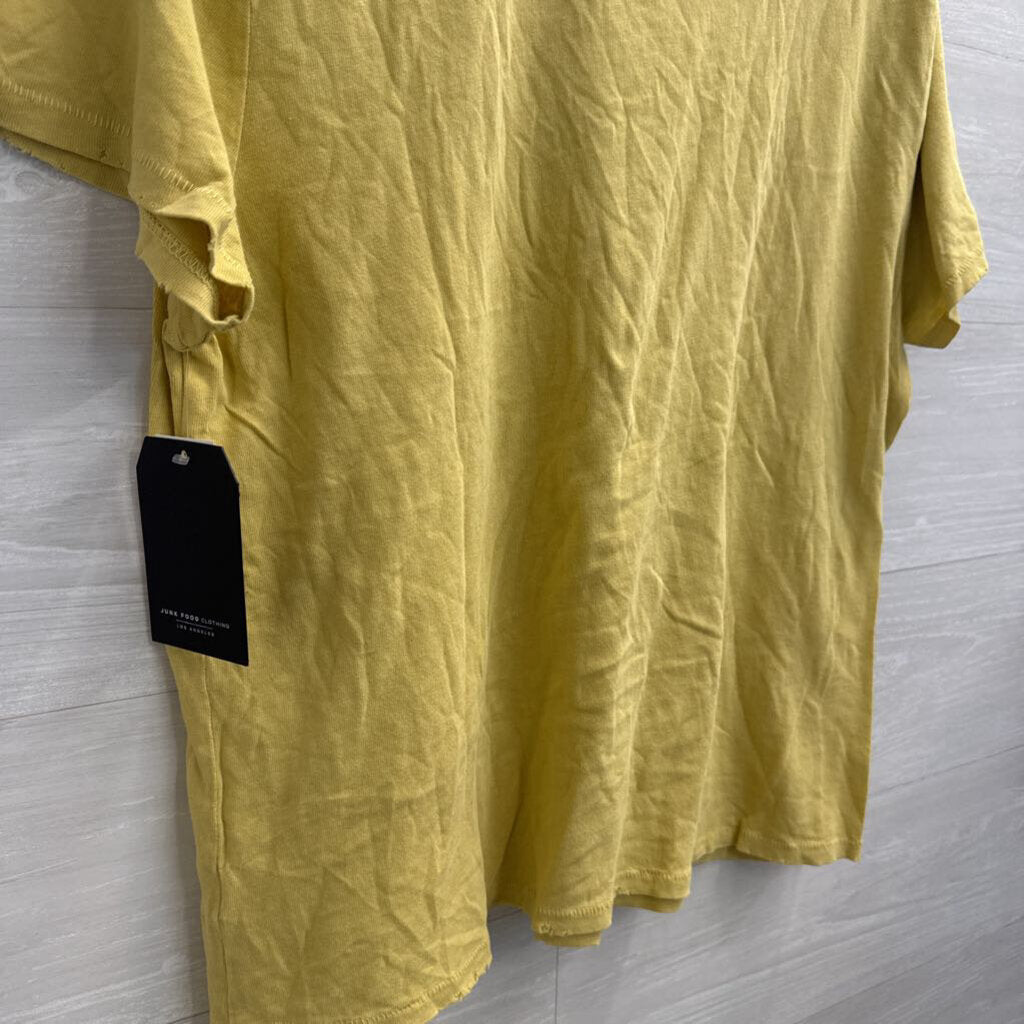 Junk Food Clothing Yellow/ Red Guns N Roses Short Sleeve Graphic Tee Large