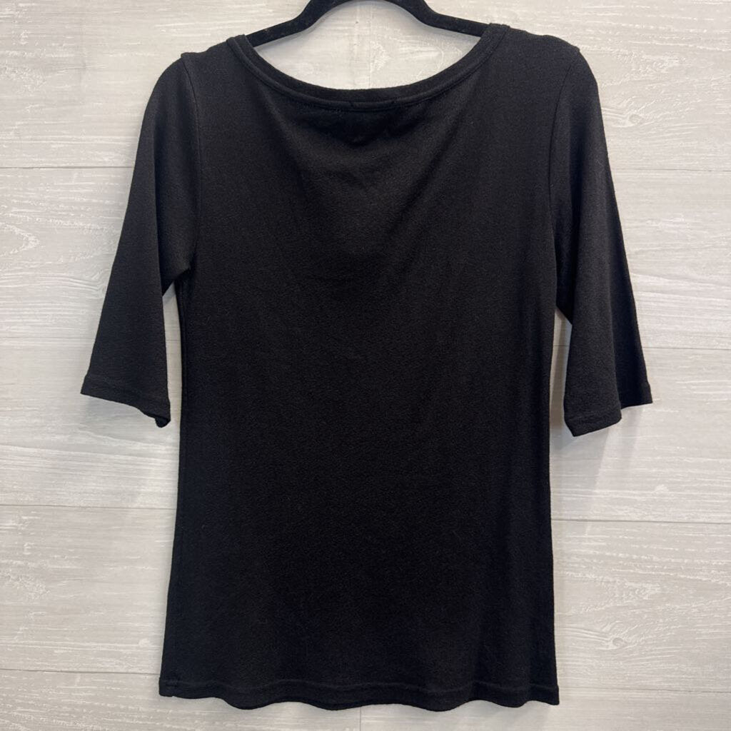 Michael Stars X Anthropologie Black Short Sleeve Top Medium/ Large