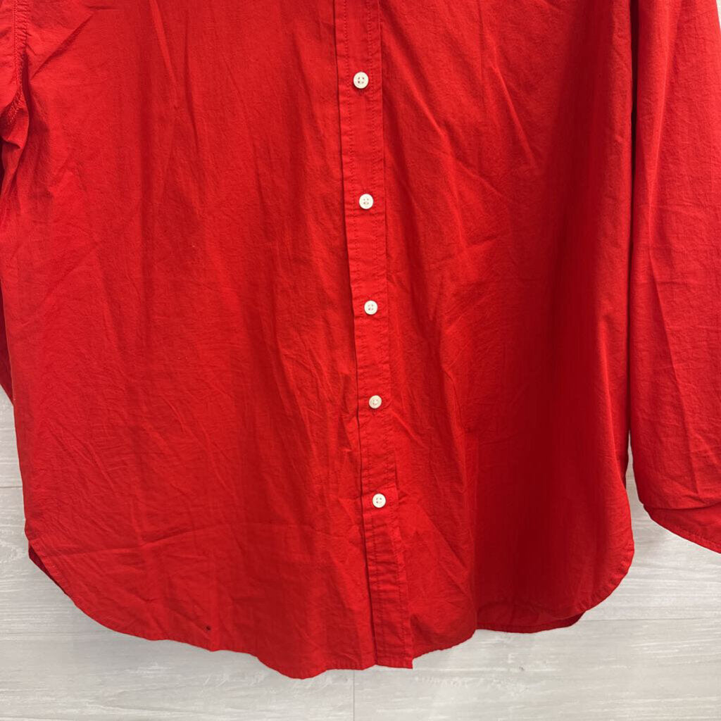 Universal Thread Red Long Sleeve Button Down Top Extra Large