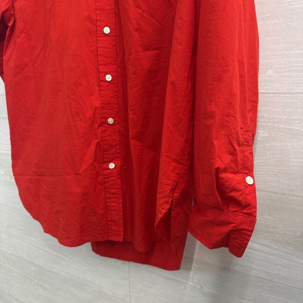 Universal Thread Red Long Sleeve Button Down Top Extra Large