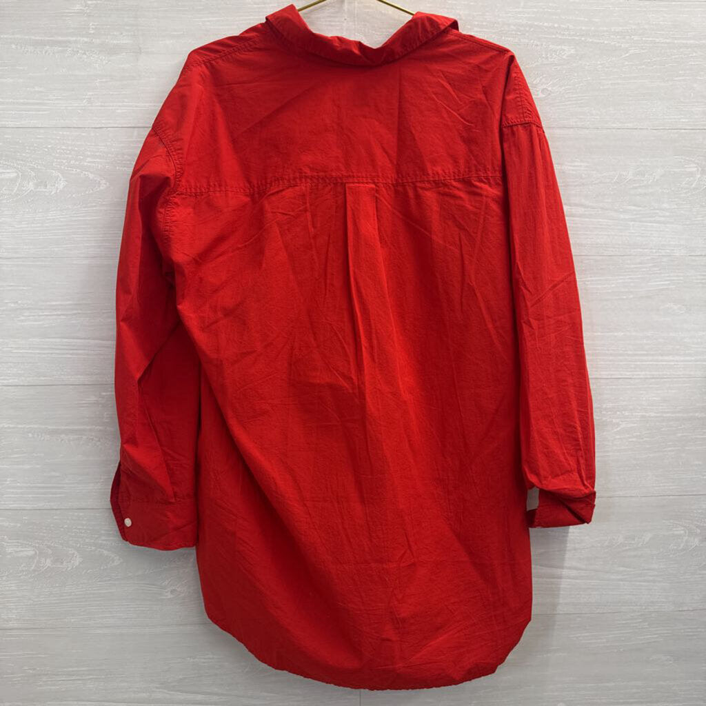 Universal Thread Red Long Sleeve Button Down Top Extra Large