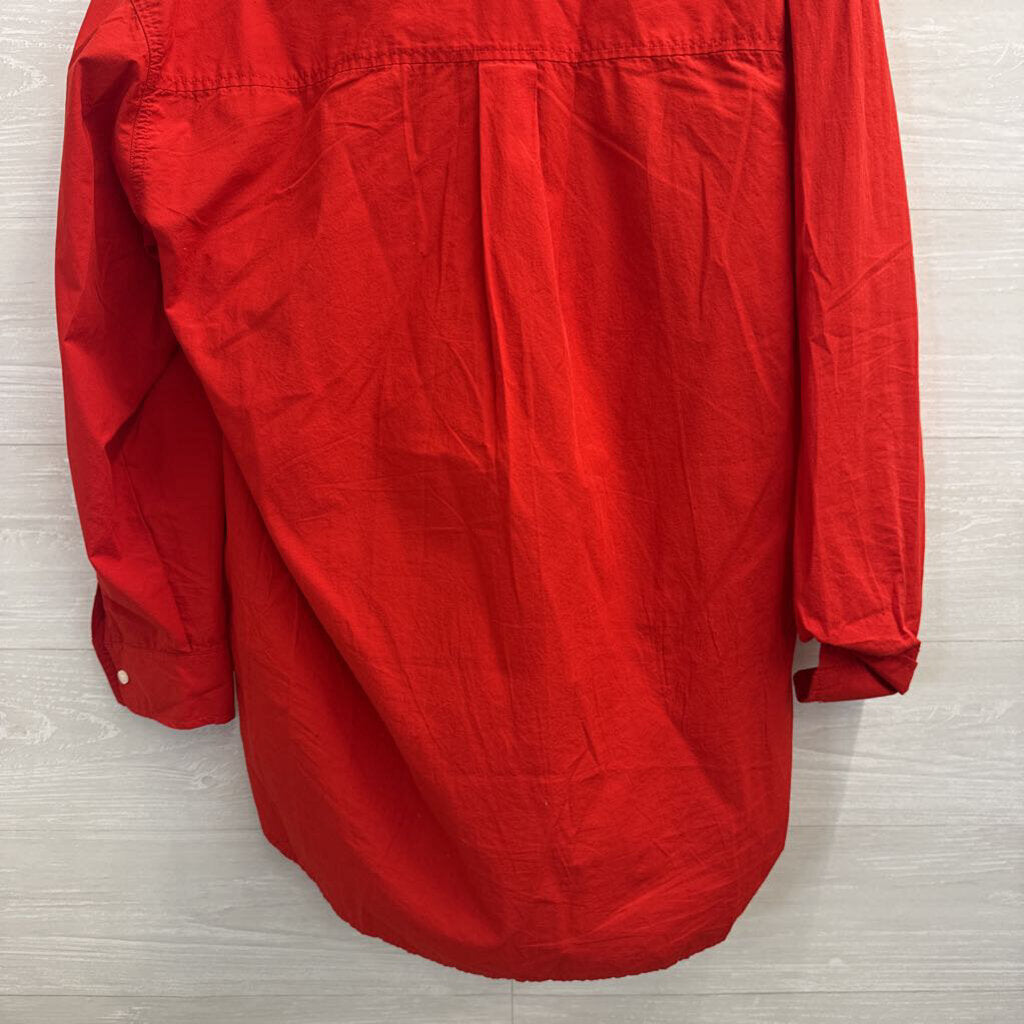 Universal Thread Red Long Sleeve Button Down Top Extra Large