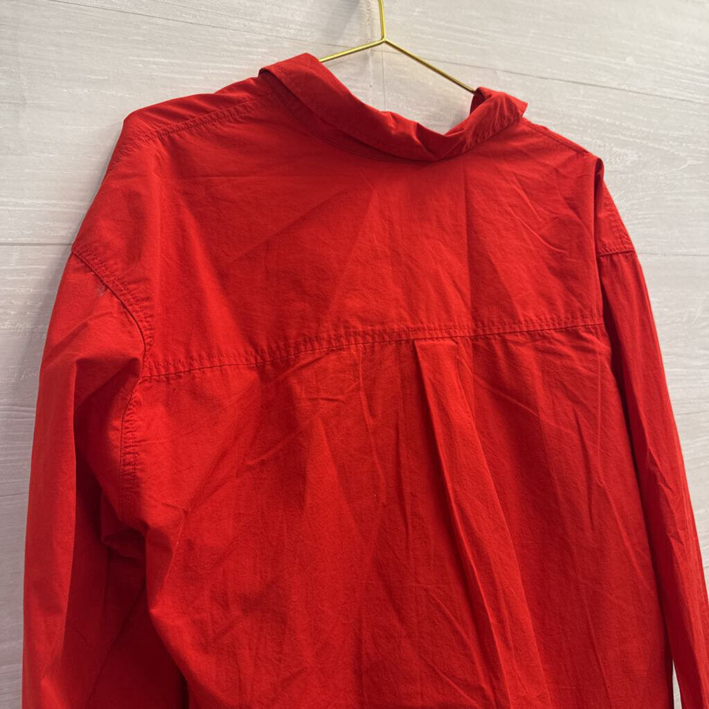 Universal Thread Red Long Sleeve Button Down Top Extra Large