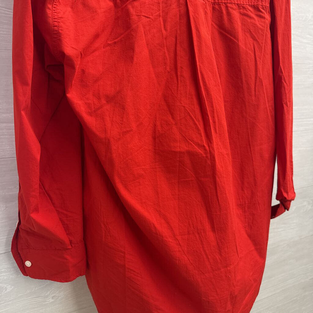Universal Thread Red Long Sleeve Button Down Top Extra Large