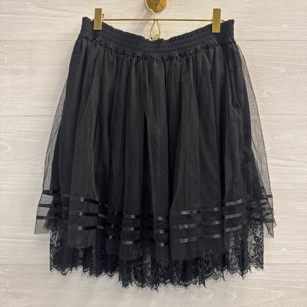 O2 Collection Black Tulle Skirt Large