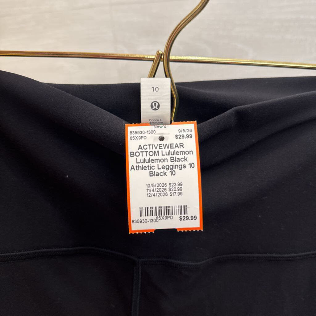 Lululemon Black Athletic Leggings 10